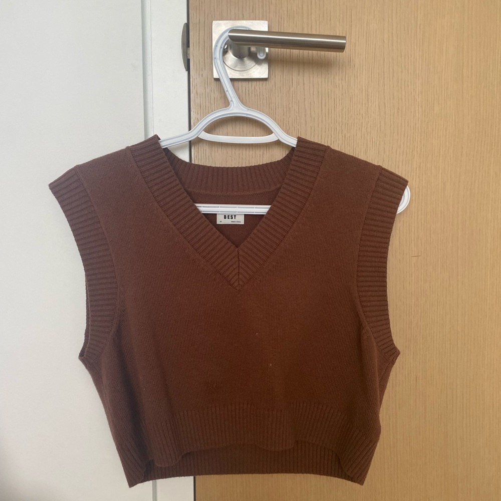 sunday best brown sweater vest